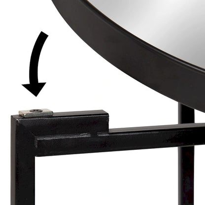 Kate and Laurel Celia Round Metal Tray/ Foldable Accent Table - 14x14x25.75