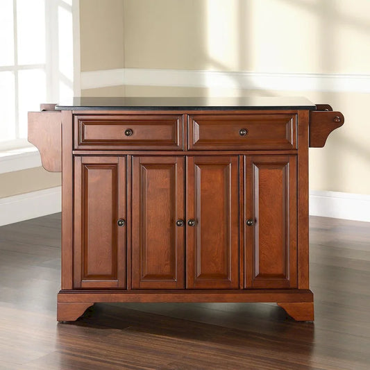 Crosley Lafayette Granite Top Full Size Kitchen Island/Cart - 18d x 51.5w x 36h