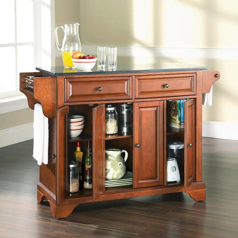 Crosley Lafayette Granite Top Full Size Kitchen Island/Cart - 18d x 51.5w x 36h