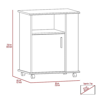 Kit Lower Microwave Cabinet, Single Door, Three Side Shelves-Black