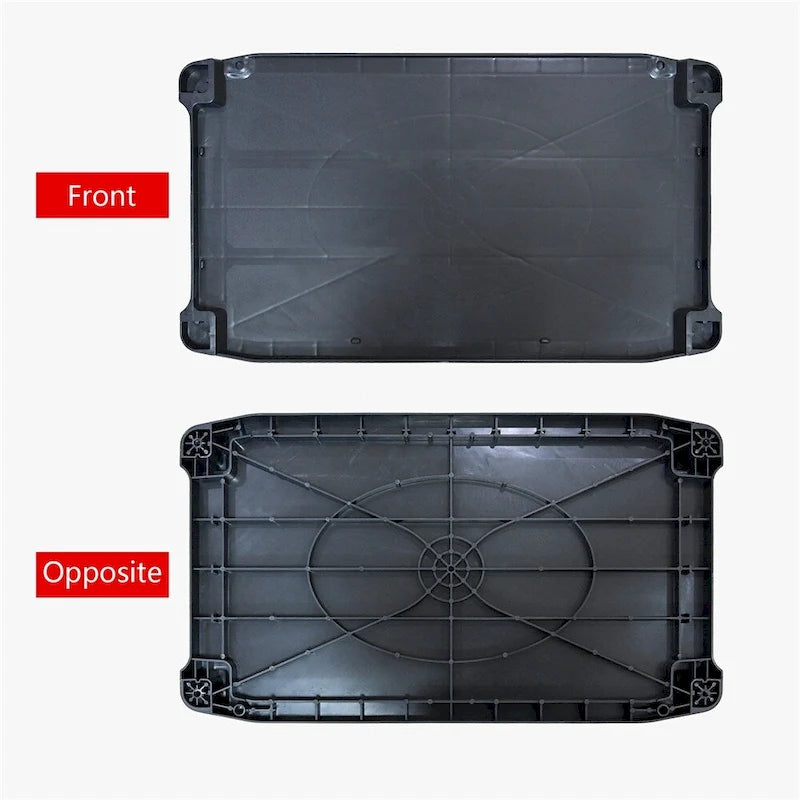 3 Layer Thickened Plastic Mobile Kitchen Cart with Metal Frame