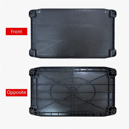 3 Layer Thickened Plastic Mobile Kitchen Cart with Metal Frame