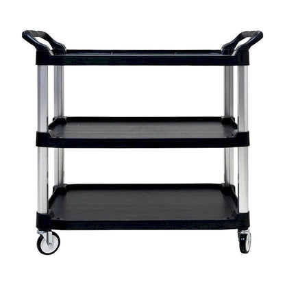 3 Layer Thickened Plastic Mobile Kitchen Cart with Metal Frame