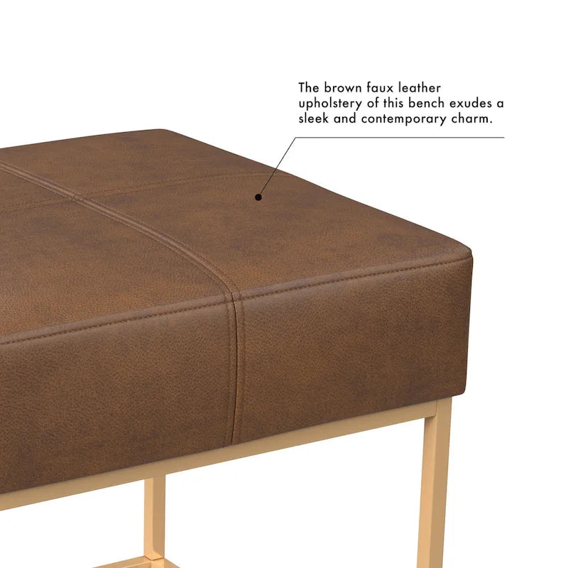 HomePop Square Metal Frame Ottoman