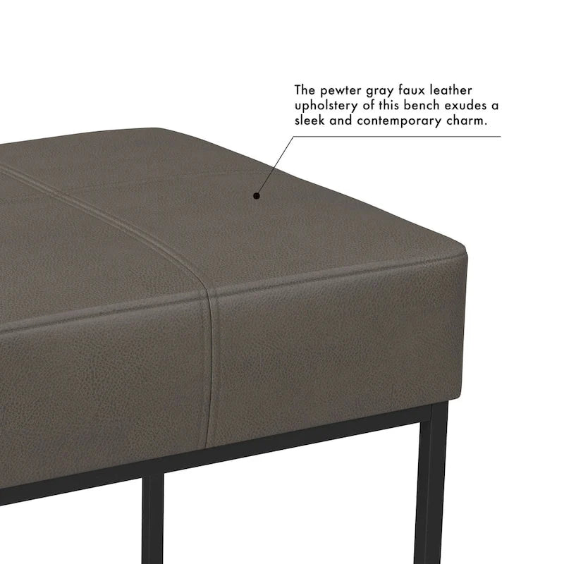 HomePop Square Metal Frame Ottoman