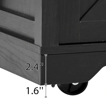 53.7 Farmhouse Kitchen Island with Power Outlet