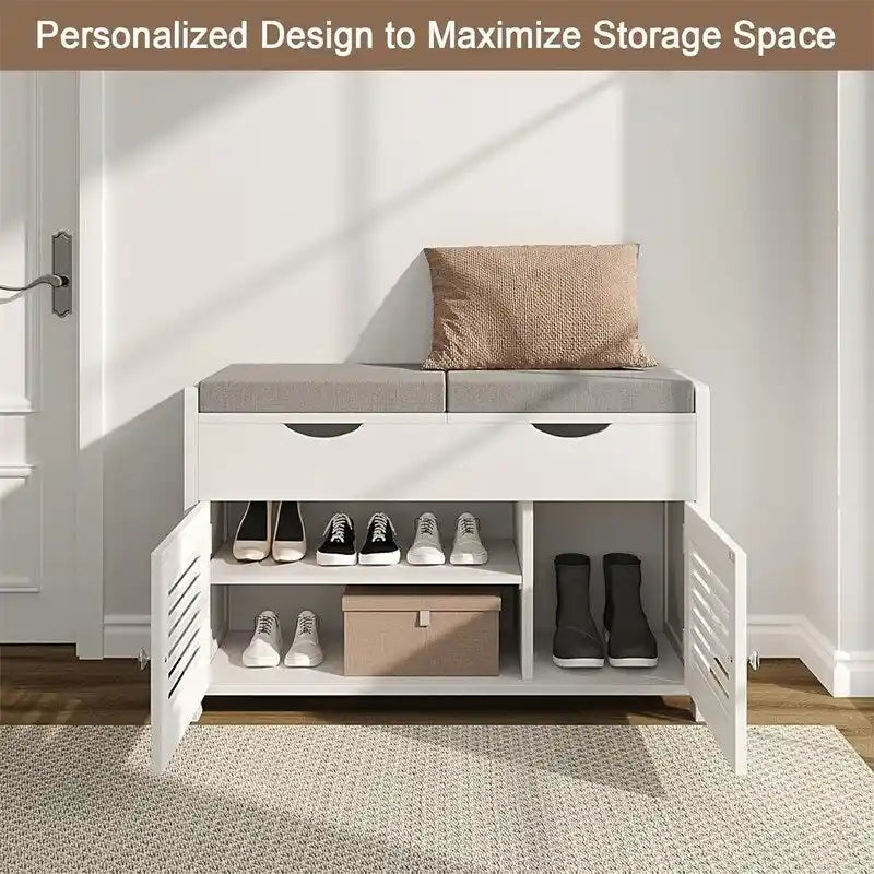 Shoe Storage Bench - 13.78 D x 29.53 W x 19.69 H