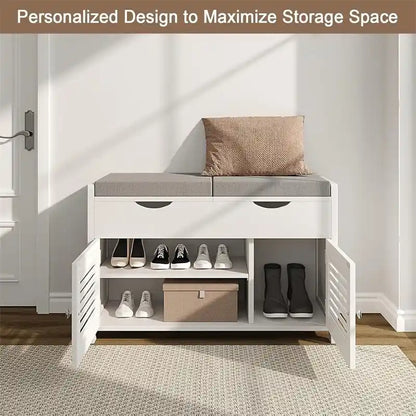 Shoe Storage Bench - 13.78 D x 29.53 W x 19.69 H