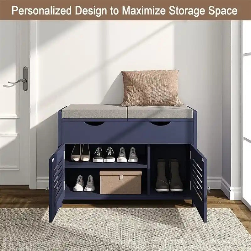 Shoe Storage Bench - 13.78 D x 29.53 W x 19.69 H