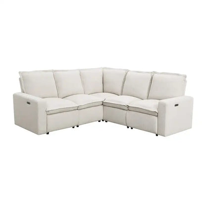 Power Recliner Chair L-Shaped Sectional Sofa, Home Theater Seating Soft Chair