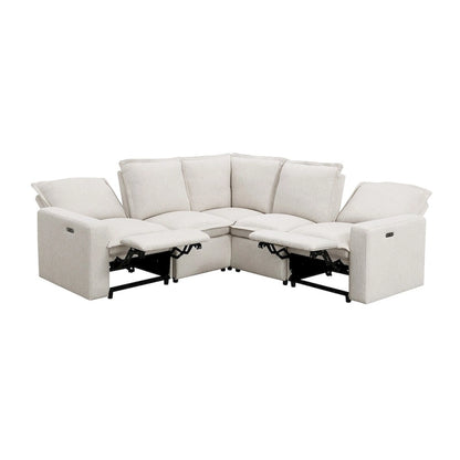 Power Recliner Chair L-Shaped Sectional Sofa, Home Theater Seating Soft Chair