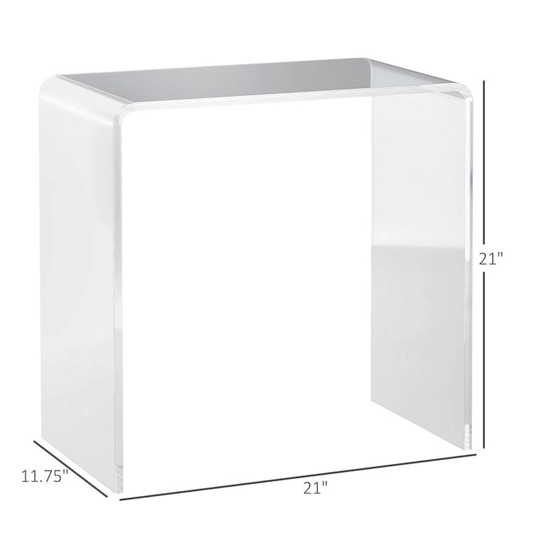 21  Long Rectangle All Acrylic 15mm Thick Waterfall Coffee Table