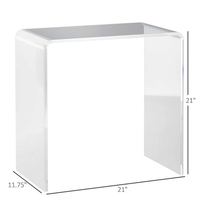 21  Long Rectangle All Acrylic 15mm Thick Waterfall Coffee Table