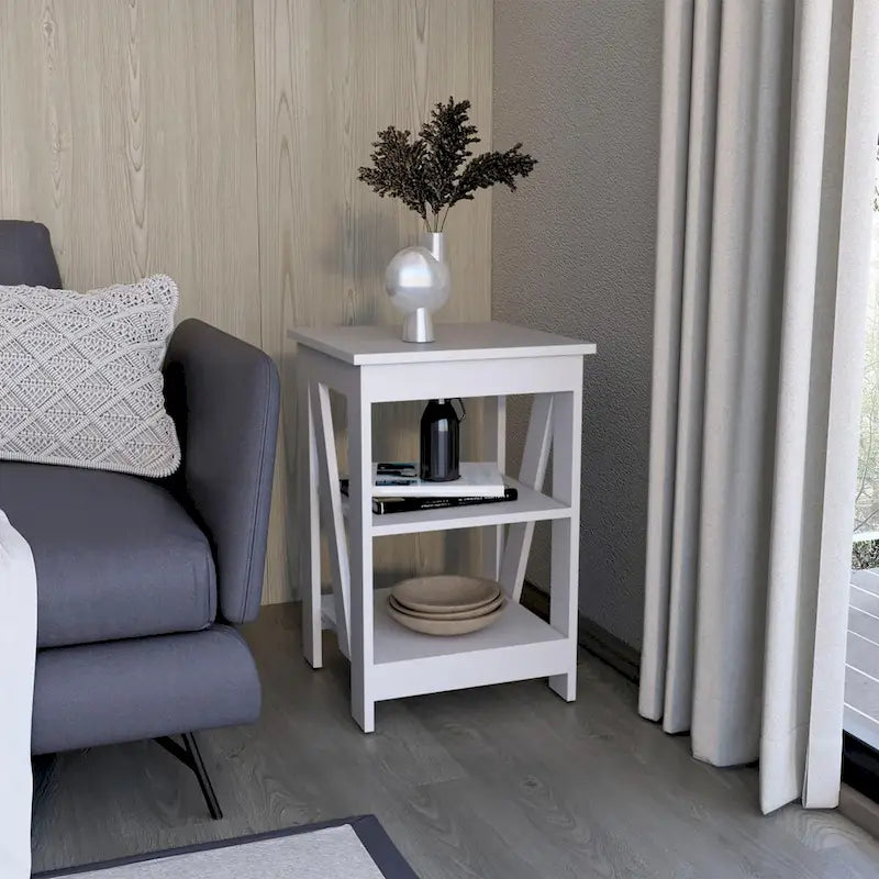 Taylor End Table, Side Table, Nightstand, Storage Shelf