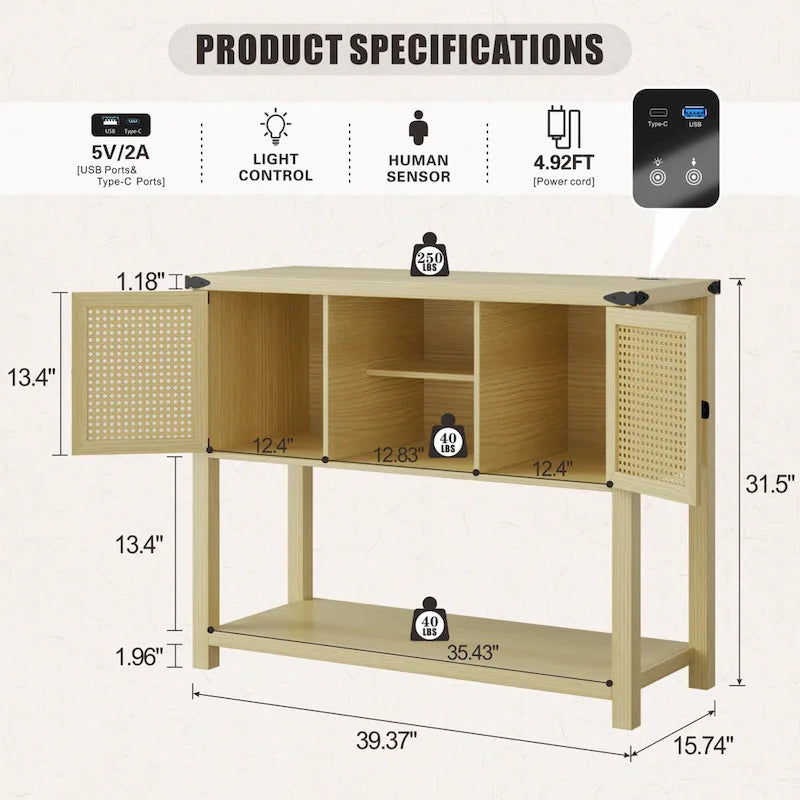 39 Wide Console Table