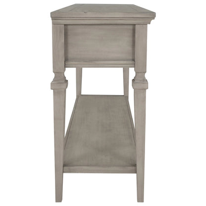 Classic Console Table with 3 Top Drawers and Open Style Bottom Shelf