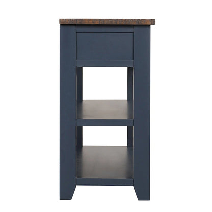 48  Solid Pine Wood Top Console Table with Drawers and Shelve