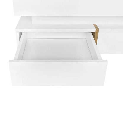 Modern High Gloss Coffee Table with 4 Drawers