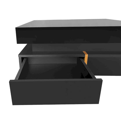 Modern High Gloss Coffee Table with 4 Drawers