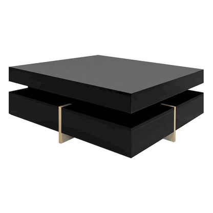 Modern High Gloss Coffee Table with 4 Drawers