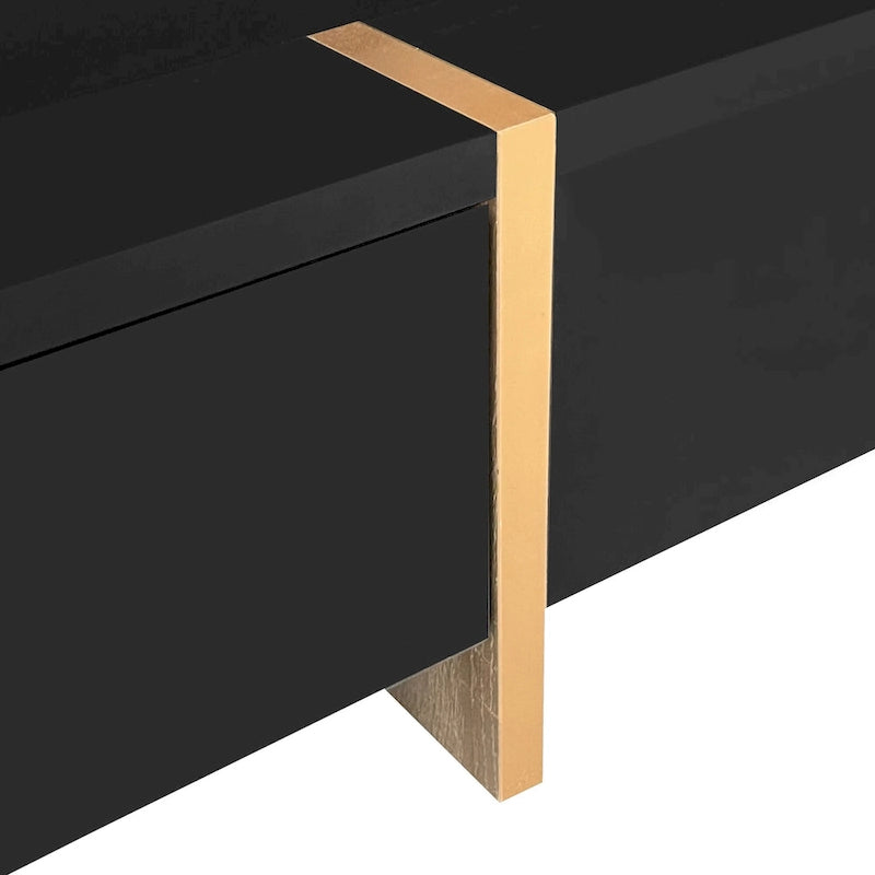 Modern High Gloss Coffee Table with 4 Drawers