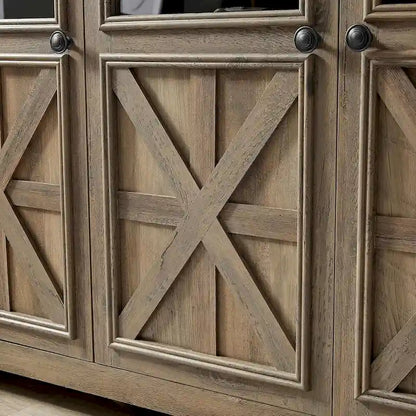 Roomfitters 3 Doors Cabinet Large Buffet Sideboard Cabinet, Bar Wine Cabinet, Buffet Cabinet Table Coffee Bar Wine Bar