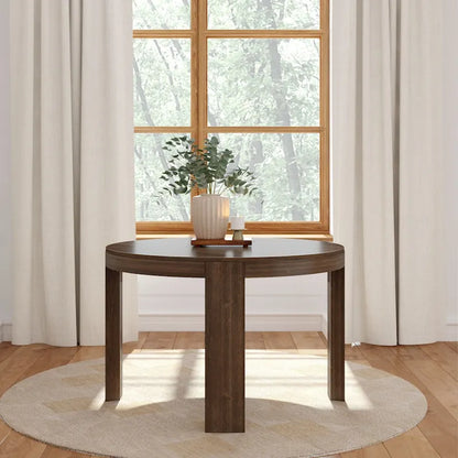 Plank and Beam Contour Solid Wood Round Dining Table - 47