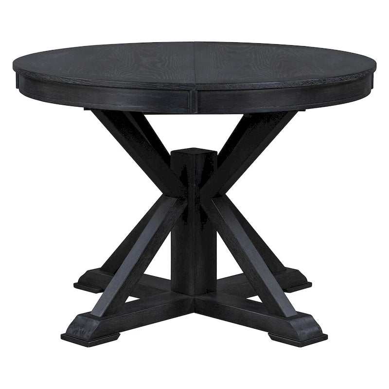 Retro Functional Extendable Dining Table with a 12  Leaf