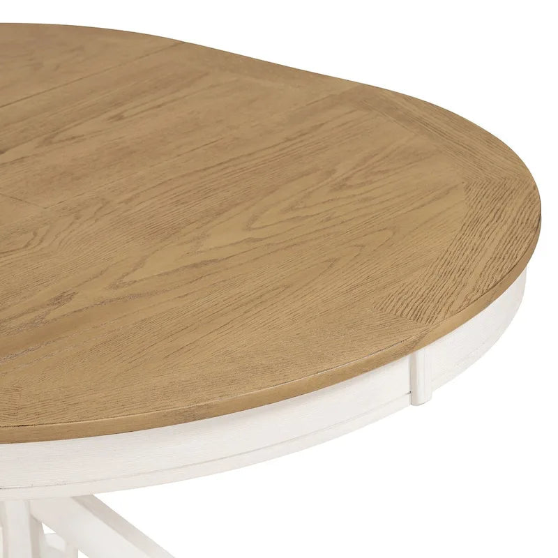 Retro Functional Extendable Dining Table with a 12  Leaf