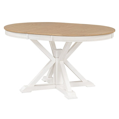 Retro Functional Extendable Dining Table with a 12  Leaf