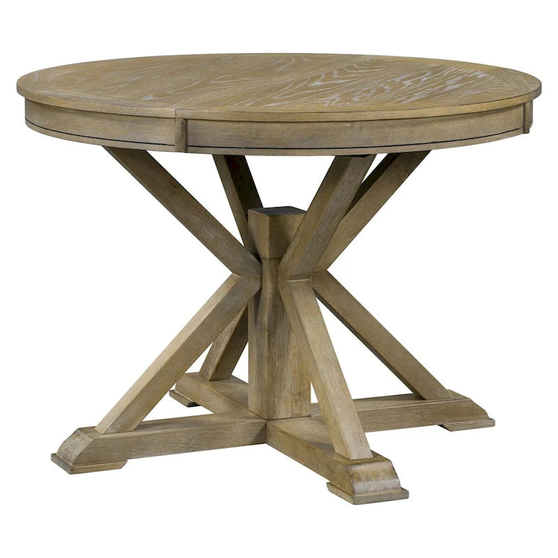 Retro Functional Extendable Dining Table with a 12  Leaf