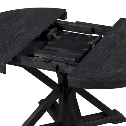 Retro Functional Extendable Dining Table with a 12  Leaf