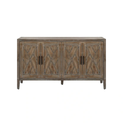 Accent Sideboard Four Doors Storage Cabinet Buffet for Dining Room, Entrance and Hallway