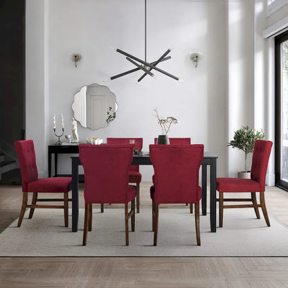 CraftPorch Mid-Century Modern 7-Piece Wooden Dining Chair