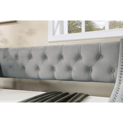 Upholstered Velvet Tufting Sleeper Sofa Chesterfield Daybed with Trundle