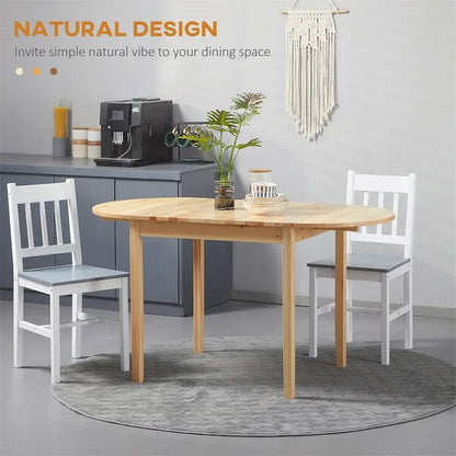 55  Solid Wood Kitchen Table,Drop Leaf Tables,Folding Dining Table