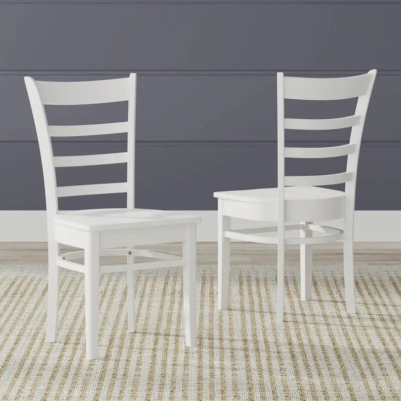 5-Piece Dining Set, 42  Round Drop-Leaf Table and Slat Back Chairs