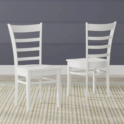 5-Piece Dining Set, 42  Round Drop-Leaf Table and Slat Back Chairs