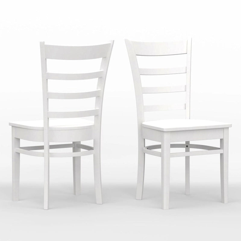 5-Piece Dining Set, 42  Round Drop-Leaf Table and Slat Back Chairs