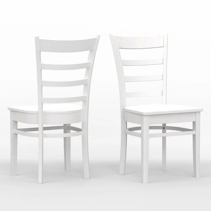 5-Piece Dining Set, 42  Round Drop-Leaf Table and Slat Back Chairs