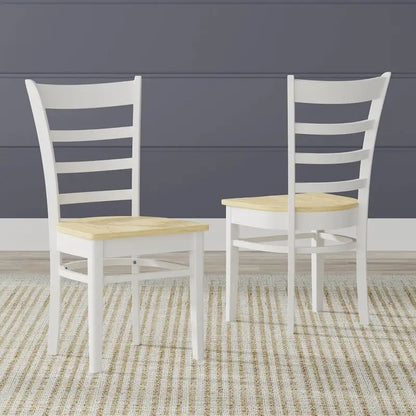 5-Piece Dining Set, 42  Round Drop-Leaf Table and Slat Back Chairs