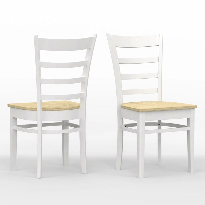 5-Piece Dining Set, 42  Round Drop-Leaf Table and Slat Back Chairs