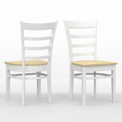 5-Piece Dining Set, 42  Round Drop-Leaf Table and Slat Back Chairs