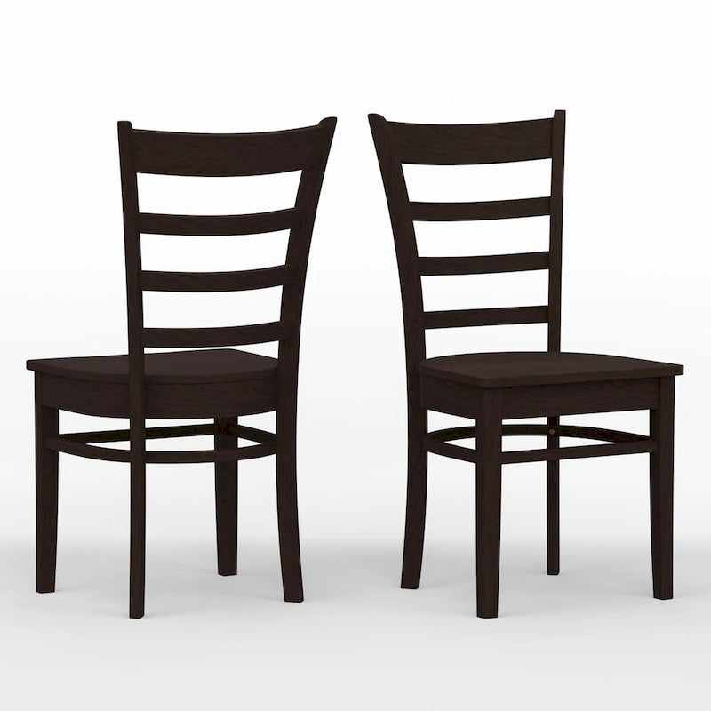 5-Piece Dining Set, 42  Round Drop-Leaf Table and Slat Back Chairs