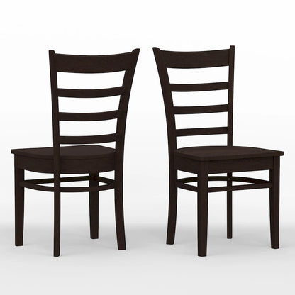 5-Piece Dining Set, 42  Round Drop-Leaf Table and Slat Back Chairs