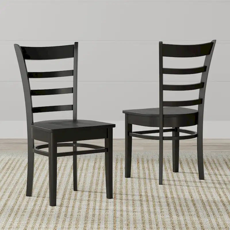 5-Piece Dining Set, 42  Round Drop-Leaf Table and Slat Back Chairs