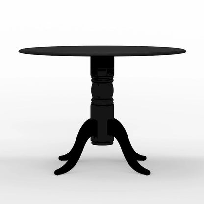 5-Piece Dining Set, 42  Round Drop-Leaf Table and Slat Back Chairs