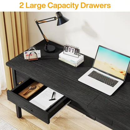 78.7  Extra Long Computer Desk, Two Person Large Desk with 2 Drawers