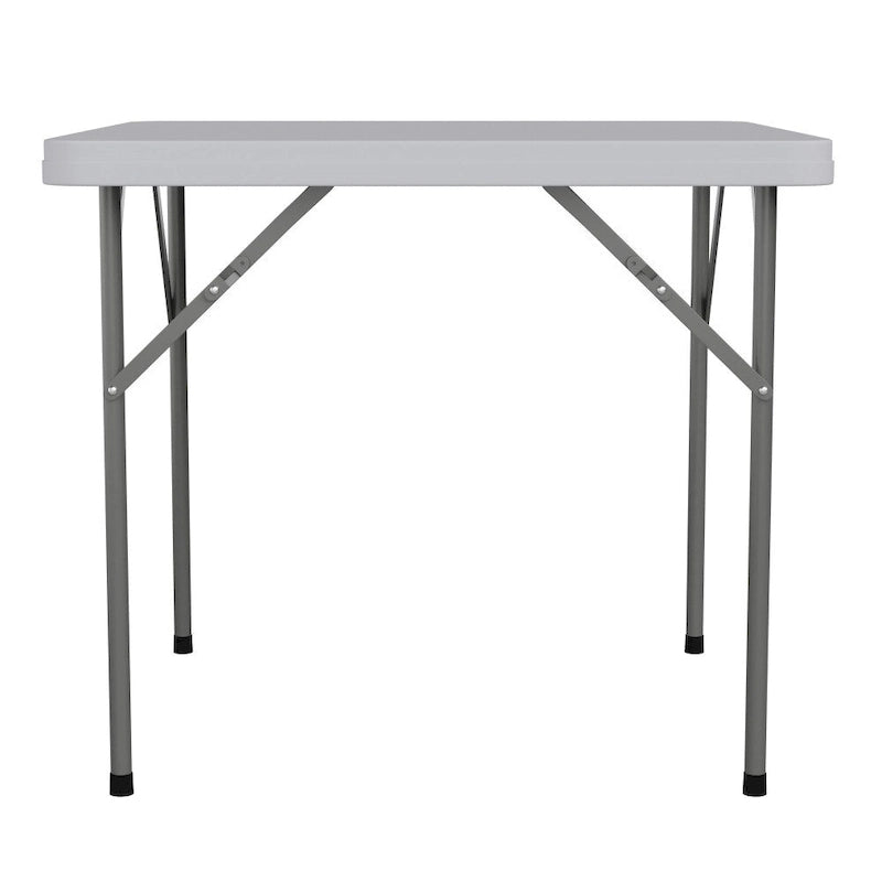 2.85-Foot Square Plastic Folding Table - Event Folding Table - 34.25D x 34.25W x 29.5H