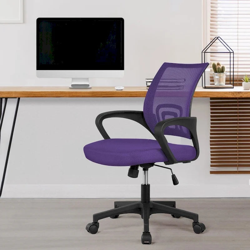 Yaheetech Adjustable Ergonomic Office Chair MidBack Mesh Swivel Chair